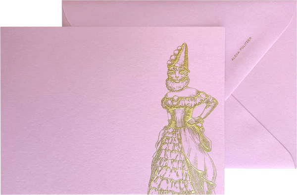 Kitty Galore Engraved Greeting Card & Envelope