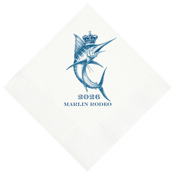 Customizable King Marlin Beverage Napkins