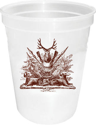 Hunting Crest Biodegradable Cups