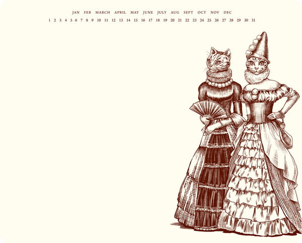 Kitty Cat Revelry Mousepad Notepad