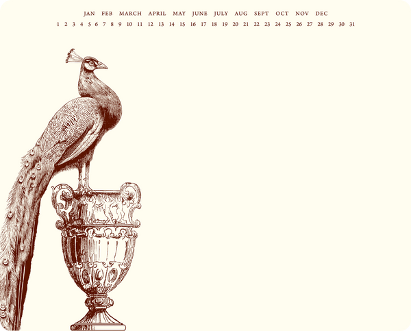 Peacock Mousepad Notepad