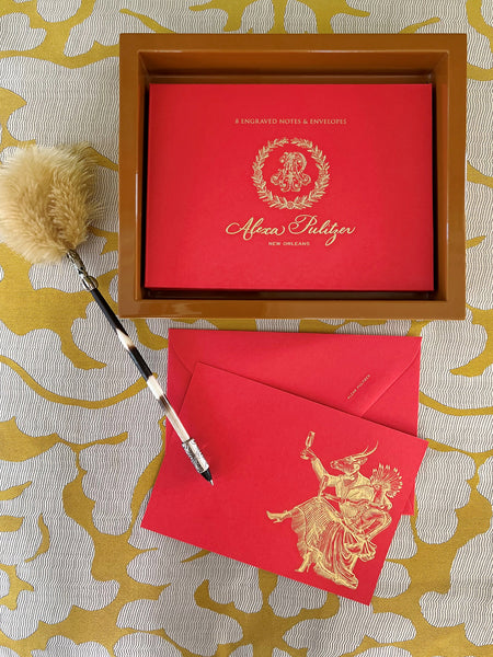 Poppin Bottles with Models Engraved Boxed Notes