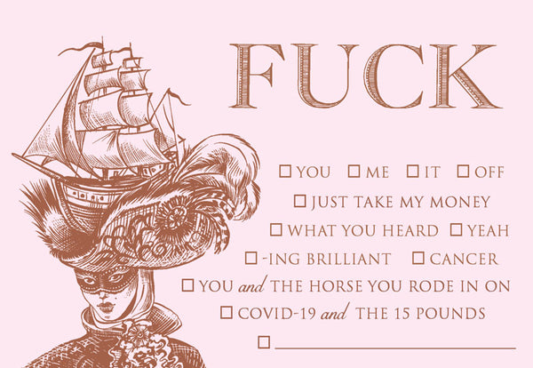 Fuck Masked Lady Calling Cards