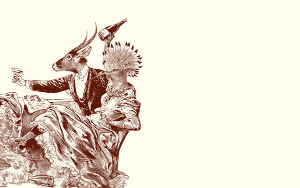 Poppin' Bottles with Models Place Card