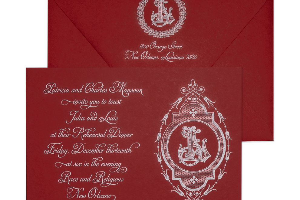 New Orleans Rehearsal Dinner Invitations