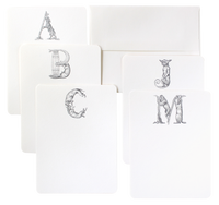 Animal Monogram Greeting Cards