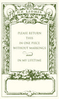 Customizable 'Please Return' Bookplate
