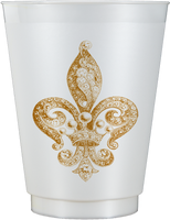 Jewel Fleur De Lys 16oz Frost Flex Pearl Cups