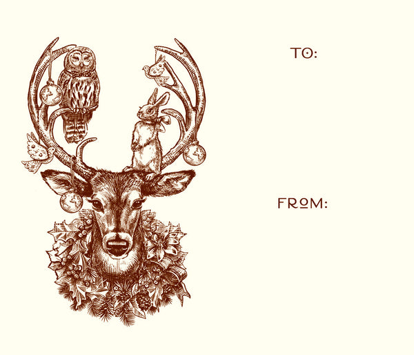 Christmas Deer To/From Stickers