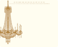 Empire Chandelier Mousepad Notepad
