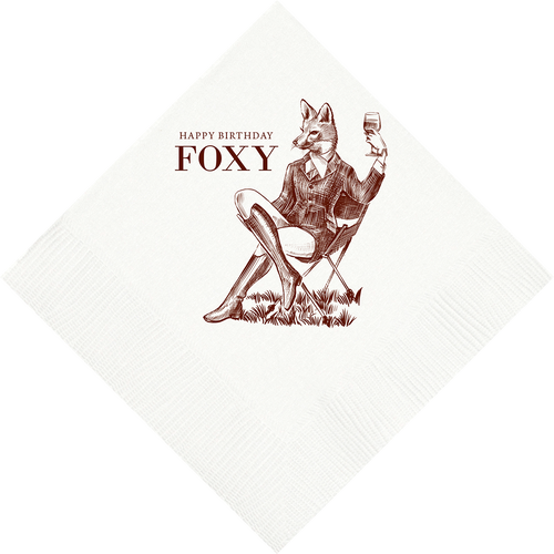 Customizable Fox Hunt Beverage Napkins