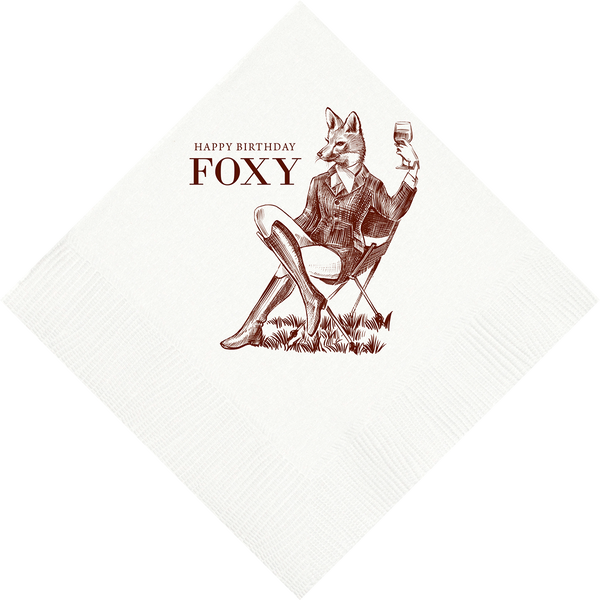 Customizable Fox Hunt Beverage Napkins