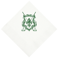 Customizable Golf Crest Beverage Napkins