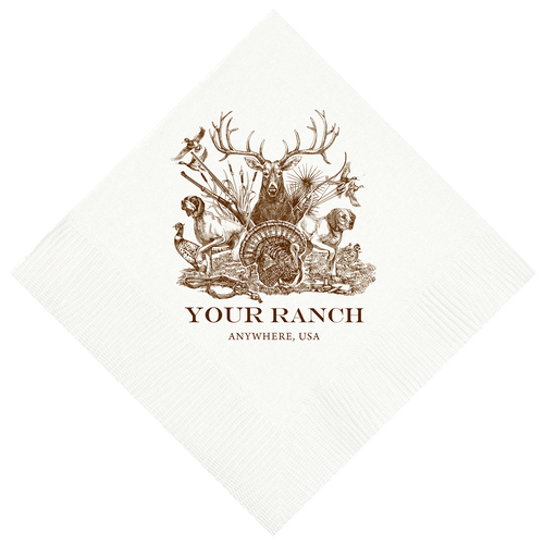 Customizable On the Hunt Beverage Napkins