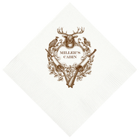 Customizable Hunting Plaque Beverage Napkins