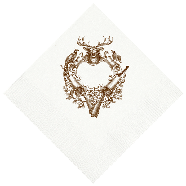 Customizable Hunting Plaque Beverage Napkins