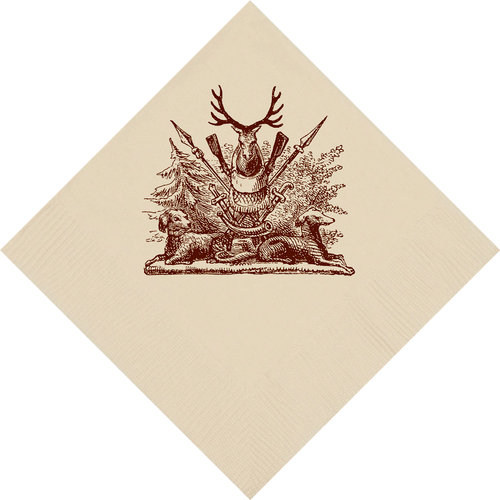 Hunting Crest Cocktail Napkins
