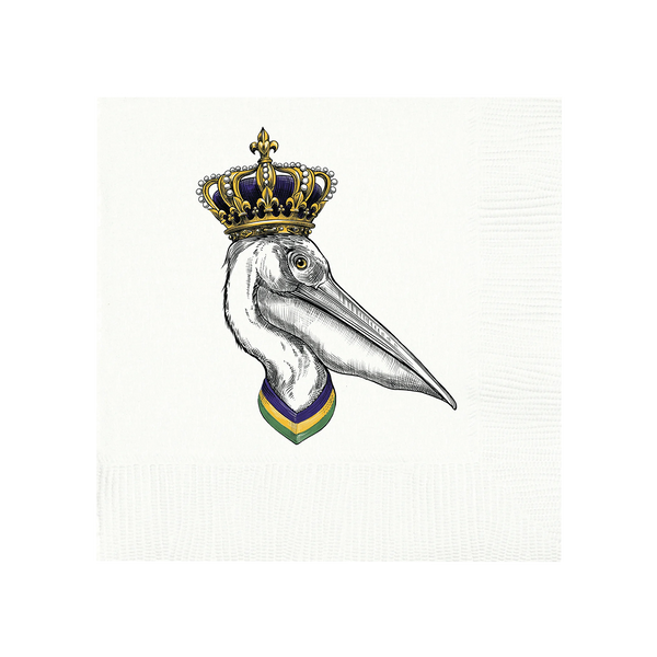 King Pelican Cocktail Napkins- Pre-order for Jan 20th