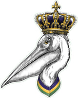 King Pelican Mardi Gras Door Sign | Preorder for Feb 4th