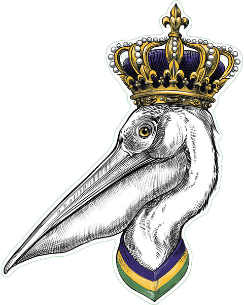 King Pelican Mardi Gras Door Sign | Preorder for Feb 4th