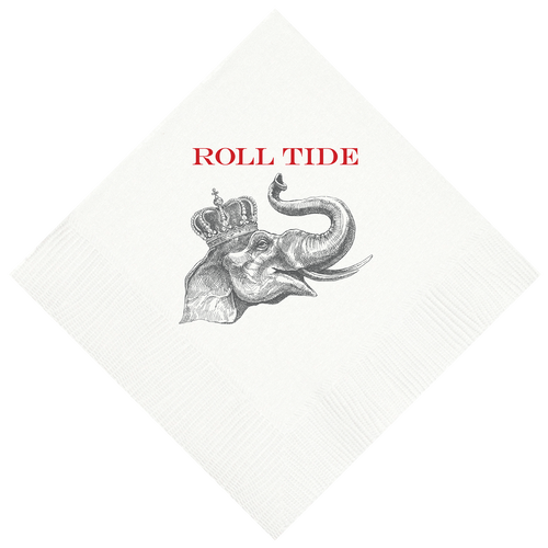 Customizable Lucky Elephant Beverage Napkins