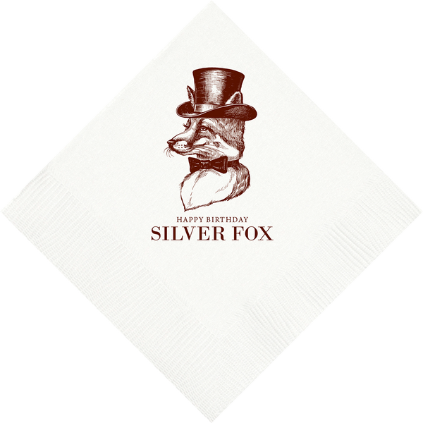 Customizable Mr Fox Beverage Napkins