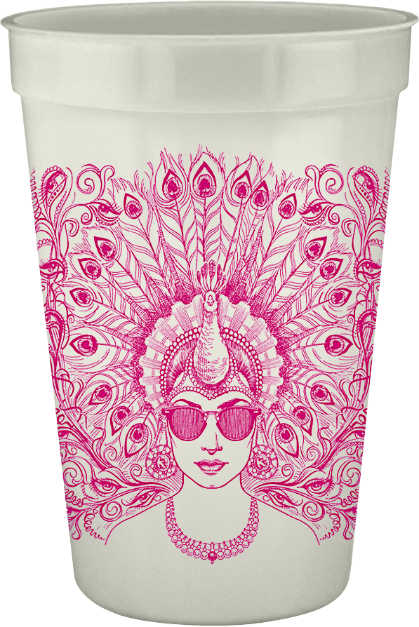Peacock Madam 16oz Pearlized Cups – Alexa Pulitzer