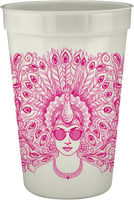 Peacock Madam 16oz Pearlized Cups