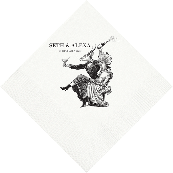 Customizable Poppin Bottles with Models Beverage Napkins