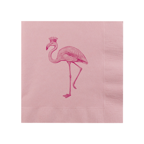 Royal Flamingo Cocktail Napkins - PINK