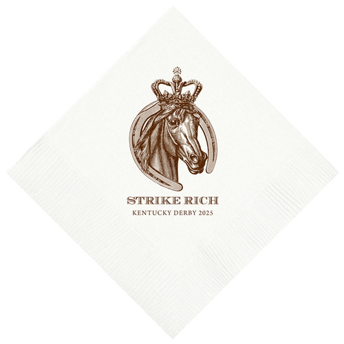 Customizable Royal Horse Beverage Napkins