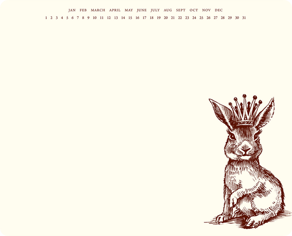 Royal Bunny Mousepad Notepad