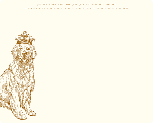 Royal Golden Retriever Mousepad Notepad