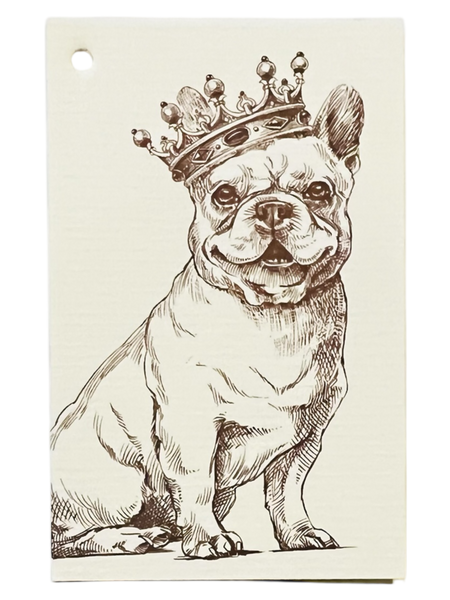 Royal French Bulldog Gift Tags