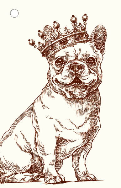 Royal French Bulldog Gift Tags