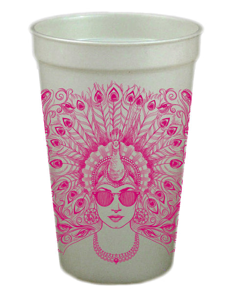 Peacock Madam Pearlized 16oz Cups- Pre-order for Jan 20th