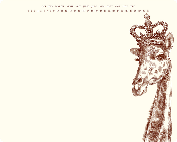 Royal Giraffe Mousepad Notepad