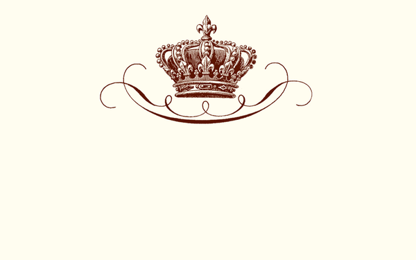 Crown Scroll Place Card