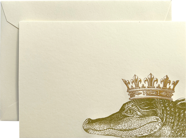 King Gator Engraved Greeting Card