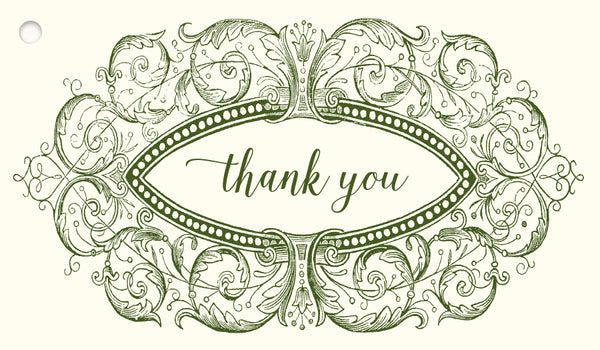 Thank you Cartouche Gift Tags