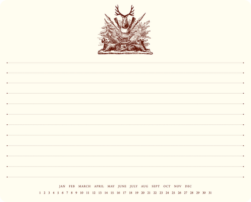 Hunting Crest Mousepad Notepad