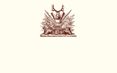 Hunting Crest Place Card
