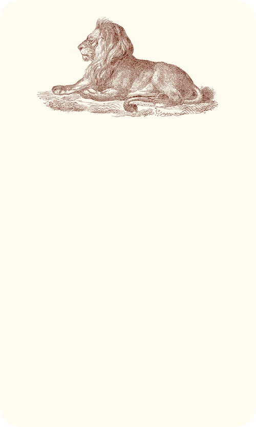 Lion Thinking Card