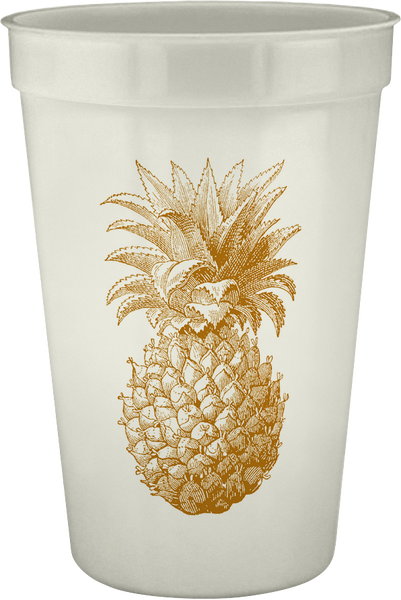 Pineapple 16oz Pearlized Cups