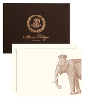 Royal Elephant Engraved Boxed Notes