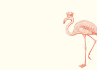 Customizable Royal Flamingo A6 Notes