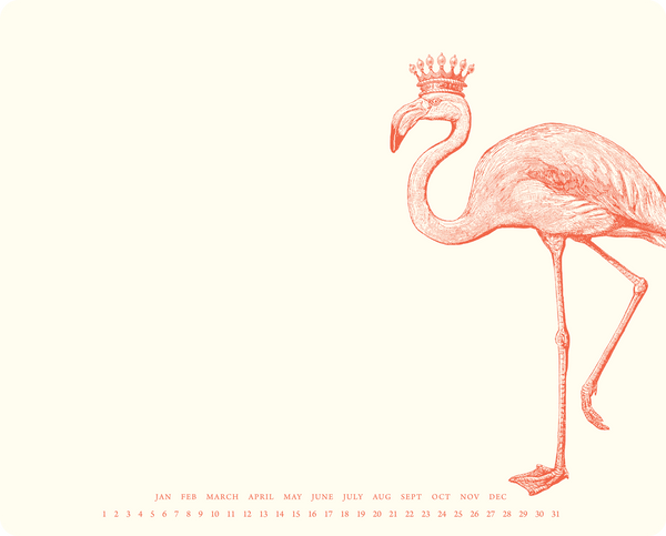 Royal Flamingo Mousepad Notepad