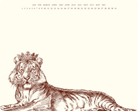 Royal Tiger Mousepad Notepad