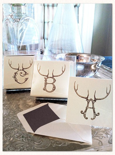 Stag Alphabet Engraved Gift Enclosures by Alexa Pulitzer
