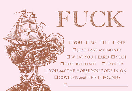 Fuck Masked Lady Calling Cards